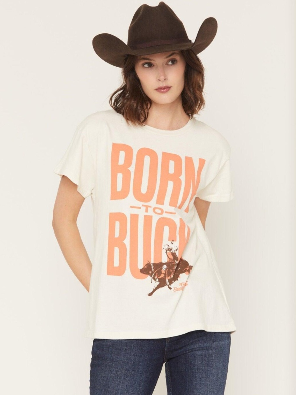 Girl Dangerous Born to Buck Western Graphic Tee XL
